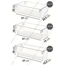 3'lü Set Tall Clear Buzdolabı & Dolap Içi Düzenleyici Organizer