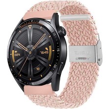 Sneezy Samsung Galaxy Watch 46MM R800 Watch 3 45MM R840 22MM Uyumlu Metal Klips Solo Fiberlink Örgü Kordon