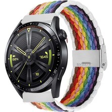 Sneezy Samsung Galaxy Watch 46MM R800 Watch 3 45MM R840 22MM Uyumlu Metal Klips Solo Fiberlink Örgü Kordon