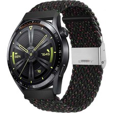 Sneezy Samsung Galaxy Watch 46MM R800 Watch 3 45MM R840 22MM Uyumlu Metal Klips Solo Fiberlink Örgü Kordon