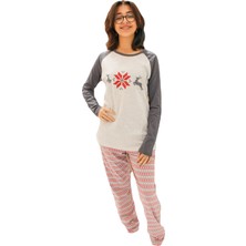 Mihra Kadın Uzun Kol Yuv. Yaka Pijama Takımı