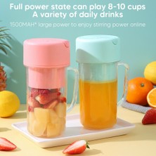 Pembe 420ML Taşınabilir Pipetli Meyve Sıkacağı USB Elektrikli Paslanmaz Çelik Meyve Sıkacağı Bardağı Sıkacağı Blender Suyu Yapma Makinesi Mutfak Için (Yurt Dışından)