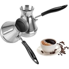 500ML Mutfak Gereçleri Avrupa Uzun Saplı Moka Pot Tereyağı Eritme Potası Kahve Eşyaları Türk Cezvesi Paslanmaz Çelik (Yurt Dışından)