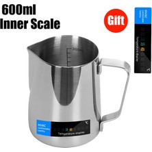 600ML Ölçekli 150-1000ML Paslanmaz Çelik Süt Sürahisi Köpürtme Sürahisi Latte Espresso Kahve Sürahisi Barista Craft Cappuccino Süt Köpürtücü Krem Fincan (Yurt Dışından)