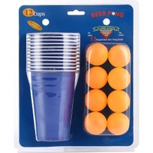 Set C-12CUPS 8 Top 12/24 Bardak Bira Pong Seti Içme Bardağı Masa Oyunu Ev Partisi Plastik Bardaklar Yeniden Kullanılabilir Kırmızı Bardaklar Toss Masa Oyunları Parti Bar Malzemeleri (Yurt Dışından)