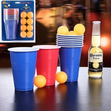 Set C-12CUPS 8 Top 12/24 Bardak Bira Pong Seti Içme Bardağı Masa Oyunu Ev Partisi Plastik Bardaklar Yeniden Kullanılabilir Kırmızı Bardaklar Toss Masa Oyunları Parti Bar Malzemeleri (Yurt Dışından)