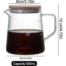 500ML 500ML/300ML Cam Kahve Sunucusu Isıya Dayanıklı Cam Sürahi Kapaklı El Yapımı Büyük Çaydanlık Multiuse Sürahiler Süt Suyu Tutucu (Yurt Dışından)