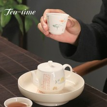 2 Adet 5.3x4.6 cm 45 ml E 2 Adet/takım 45 ml Butik Yapışkan Pirinç Sarı Galze Seramik Çay Fincanları Şiir Chocho Sanat Tek Usta Fincan Küçük Çay Kase Kungfu Teaware (Yurt Dışından)