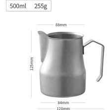 B Retro 500ML Paslanmaz Çelik Süt Köpürtme Sürahisi Espresso Buhar Kahve Barista Craft Latte Cappuccino Süt Krem Fincan Köpürtme Sürahisi Sürahi (Yurt Dışından)