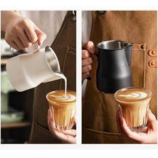 B Retro 500ML Paslanmaz Çelik Süt Köpürtme Sürahisi Espresso Buhar Kahve Barista Craft Latte Cappuccino Süt Krem Fincan Köpürtme Sürahisi Sürahi (Yurt Dışından)