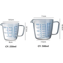 1000ML 250/500ML Cam Ölçüm Kabı Süt Sürahisi Cafe Kremalı Fincan Meyve Suyu Çay Espresso Kahve Fincanı Barista Kupa Süt Köpürtücü Latte Sürahi (Yurt Dışından)