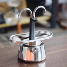 SILVER-50ML 50ML/100ML/300ML Moka Pot 304 Paslanmaz Çelik Italyan Kahve Makinesi Espresso Mini El Kahve Aletleri Dökün Mutfak Aletleri (Yurt Dışından)