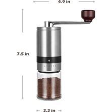 Açık Yeşil Ayarlanabilir Taşınabilir Manuel Kahve Değirmeni Paslanmaz Çelik El Yapımı Kahve Çekirdeği Çapak Öğütücüler Değirmen 6 Hız Düzenlemeleri Öğütücüler (Yurt Dışından)