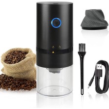 Beyaz Taşınabilir Elektrikli Kahve Değirmeni Cafe Çim Fındık Otlar Tahıllar Biber Tütün Baharat Un Değirmeni Kahve Çekirdeği Öğütücü Makinesi USB Ch (Yurt Dışından)