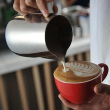 350ML Dayanıklı Latte Art Kupası Sıcaklık Algılama Anti-Korozyon Kullanışlı Çevre Dostu Süt Köpürtme Sürahisi (Yurt Dışından)