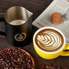 600 ml Altın A Kahve Sanat Fincan 304 Paslanmaz Çelik Şerit Mezun Kahve Süt Köpüğü Fincan Latte Vapur Mutfak Kahve Dükkanı Latte Aksesuarları (Yurt Dışından)