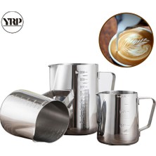 350 ml Iç Ölçek Yrp Paslanmaz Çelik Süt Köpürtücü Sürahiler Espresso Kahve Kupaları Barista Araçları Cappuccino Bardak Zanaat Latte Pot Mutfak Aksesuarları (Yurt Dışından)