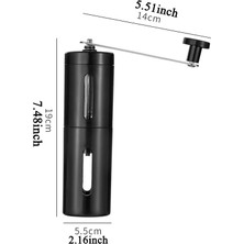 Siyah Fransız Kabartma Makinesi Için Manuel Kahve Öğütücü, Elde Tutulan Mini, Kahve Fincanı, Fırçalanmış Paslanmaz Çelik Taşınabilir Konik Öğütücü (Yurt Dışından)
