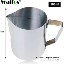 Walfos 100 ml Walfos Tarzı Espresso Kahve Süt Kupalar Bardak Tencere Sürahi Kolu Zanaat Kahve Çelenk Fincan Latte Sürahi Kalınlaşmış Paslanmaz Çelik (Yurt Dışından)