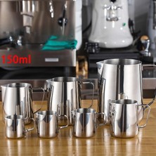 150ML Paslanmaz Çelik Süt Köpürtme Sürahisi Espresso Kahve Barista Craft Latte Cappuccino Süt Kreması Fincan Köpürtme Sürahisi Sürahi (Yurt Dışından)