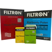 Filtron Seat Toledo 1.9 Tdı Dizel Mann Filtron Filtre Seti 1999-2006 Hava+Yağ+Yakıt+Karbonlu Polen