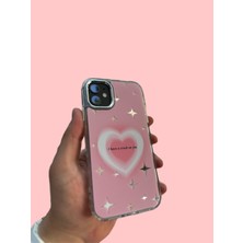 SPHONE iPhone 11 Kılıf Hologramlı Casetify Kalpıi Have A Crush On You Yazılı 3D Grafiti Figür Parlak Emoji