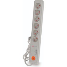 Mutlusan Ri-Tech 6'lı 1.5mt Şok Korumalı USB ve Anahtarlı Grup Priz