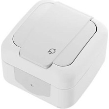 Viko Palmiye Sıva Üstü Topraklı Priz Beyaz