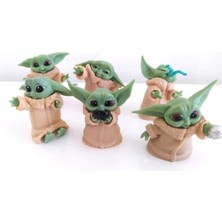 Hediye Vakti 6 Lı Star Wars 3D Baby Yoda Mini Figür Seti Oyuncak 6cm