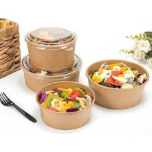 Eliz Party Kraft Karton Salata Kasesi Kapaklı 1300CC