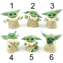 Hediye Vakti Star Wars 3D Baby Yoda Mini Figür Oyuncak 6cm 1 adet