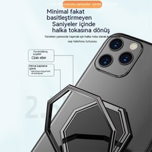 Ruruiyun Tablet Katlanır Standı Masaüstü Yapışkan Sihirli Yüzük Bagua Toka Taşınabilir Manyetik Metal Halka Cep Telefonu Tutucu (Yurt Dışından)