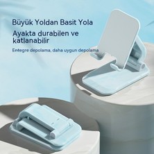 Ruruiyun Ulusal Stil Tablet Masaüstü Standı Çok Fonksiyonlu Katlanır Kaldırma Mavi ve Beyaz Porselen Cep Telefonu Tutucusu (Yurt Dışından)