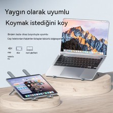 Dizüstü Bilgisayar Standı Alüminyum Alaşımlı Katlanır Kaldırma Tablet Yükseklik Braketi Masaüstü Bilgisayar Soğutma Braketi (Yurt Dışından)