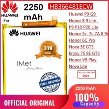 Imet Huawei P20 Lite HB366481ECW 2250 Mah Batarya Pil Orijinal Kalite Uzun Ömürlü Yüksek Kapasite