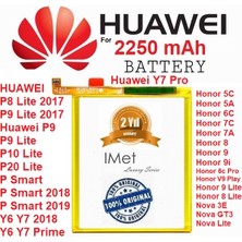 Imet Huawei P20 Lite HB366481ECW 2250 Mah Batarya Pil Orijinal Kalite Uzun Ömürlü Yüksek Kapasite