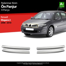 S-Dizayn Renault Megane 2 Krom Ön Panjur 4 Prç 2006-2010