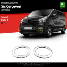 S-Dizayn Renault Trafic Krom Sis Farı Çerçevesi 2 Prç. 2014-2020 A+ Kalite