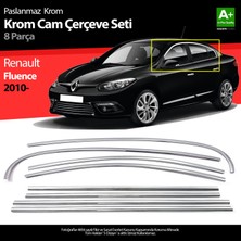 S-Dizayn Renault Fluence Krom Cam Çerçeve Seti 8 Prç 2010 Üzeri