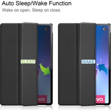 Seniee Lenovo P12 Pro Için Otomatik Uyandırma Uyku Özellikli Darbeye Dayanıklı Tablet Kılıfı (Yurt Dışından)
