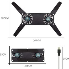 Sagrado Bilgisayar Soğutma Pedi, Taşınabilir Dizüstü Radyatör Katlanabilir Çift Fan Soğutma Pedi Bilgisayar Dizüstü Bilgisayar Soğutma (Yurt Dışından)