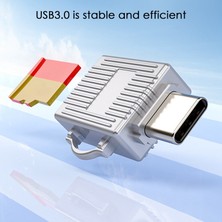 Sagrado Tip-C Mobil Kart Okuyucu Usb3.0 Yüksek Hızlı Okuma Tf Hafıza Kartı Otg Kart Okuyucu Adaptörü Taşınabilir Kart Okuyucu Siyah (Yurt Dışından)