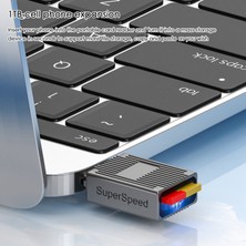 Sagrado Tip-C Mobil Kart Okuyucu Usb3.0 Yüksek Hızlı Okuma Tf Hafıza Kartı Otg Kart Okuyucu Adaptörü Taşınabilir Kart Okuyucu Siyah (Yurt Dışından)