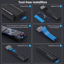 Sagrado M2 SSD Kasa Ngff 5 Gbps Sata Protokolü M.2 - USB 3.1 Gen1 SSD Adaptörü Için Ngff Sata SSD Disk Kutusu M.2 SSD Kılıfı (Yurt Dışından)