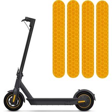 Sagrado Yansıtıcı Çıkartmalar Su Geçirmez Uyarı Şeridi Gece Yansıtıcı Çıkartmalar Ninebot Max G30 Elektrikli Scooter Dekorasyon (Yurt Dışından)