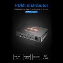 Sagrado Ps5 Için 4K 1x4 HDMI Ayırıcı 1 Bağlantı Noktasından 4 HDMI Ekrana Çoğaltılmış/ayna USB ile Güçlendirilmiş Ayırıcı (Bir Ila Dört Çıkış) (Yurt Dışından)