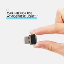 Sagrado Mini Taşınabilir Mini USB LED Araba Işık Araba Iç USB Atmosfer Işığı Tak ve Çalıştır Dekoratif Işık Acil Aydınlatma Pc Araba Ürünleri Sarı (Yurt Dışından)