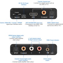 Sagrado Audio Extractor Dijital HDMI Uyumlu Sesten Analog Sese Destek (Yurt Dışından)