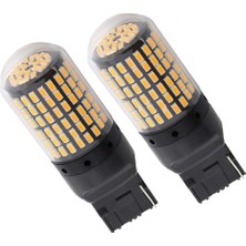 Sagrado 2x 7440 Canbus Süper Parlak Hata Ücretsiz LED Ampul T20 W21W 144 Smd Amber Ters Kuyruk Dönüş Sinyali Işık Için (Yurt Dışından)