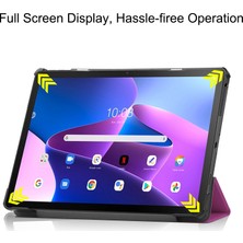 Seniee Lenovo Tab M10 Plus (Gen 3) Için Otomatik Uyandırma Uyku Özellikli Darbeye Dayanıklı Tablet Kılıfı (Yurt Dışından)